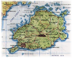 map of bohol